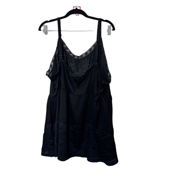Torrid Sleeveless Lace Trim Cami Top Black - Picture 2 of 10